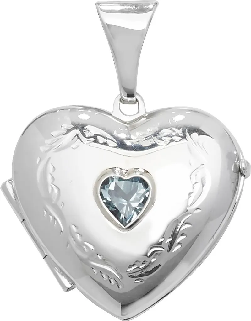 Médaillon Coeur Argent 925 et Topaze Bleue : Le Cadeau Bijou Idéal