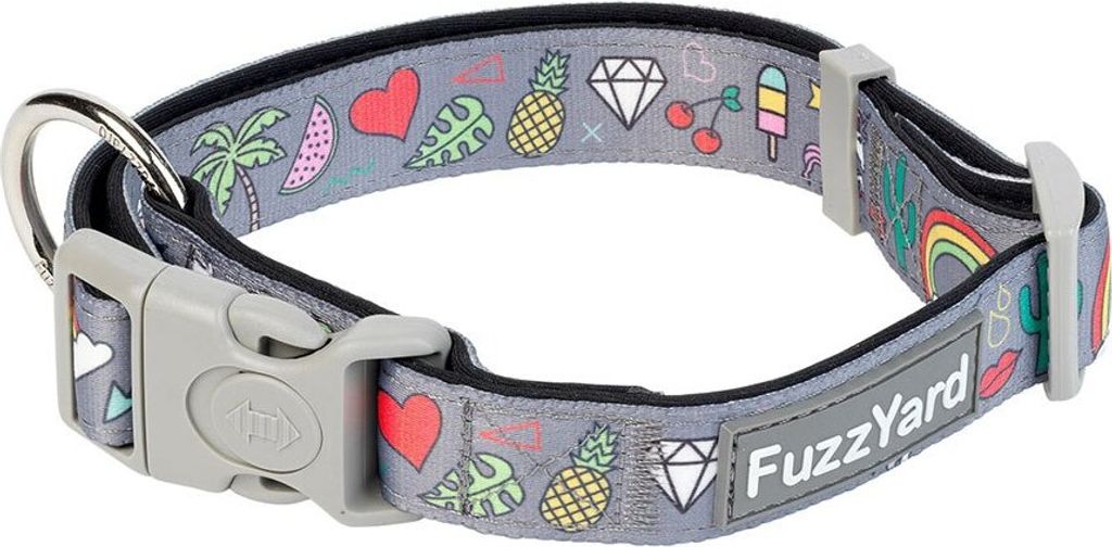 Fuzzyard Coachella Hundehalsband Grau S Grau S