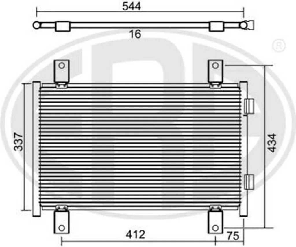 Condenseur clim ERA 667084 robuste en aluminium pour Boxer et Jumper OE