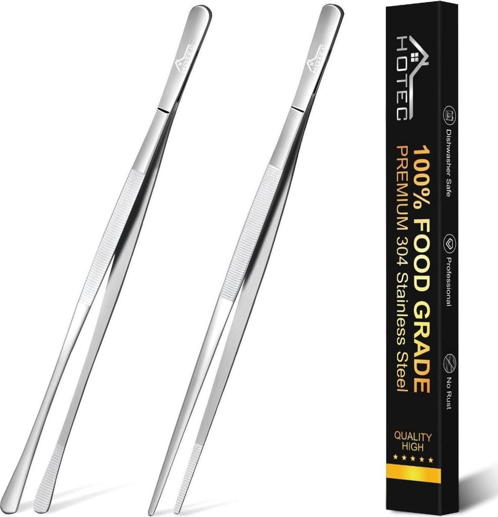 Pinze per grigliare Pinze da cucina lunghe 30CM in acciaio Immagine del prodotto 