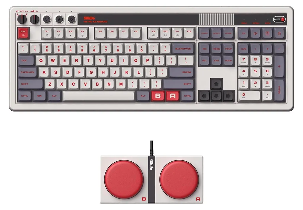 Clavier mécanique rétro 8BitDo Édition N avec pavé numérique UK