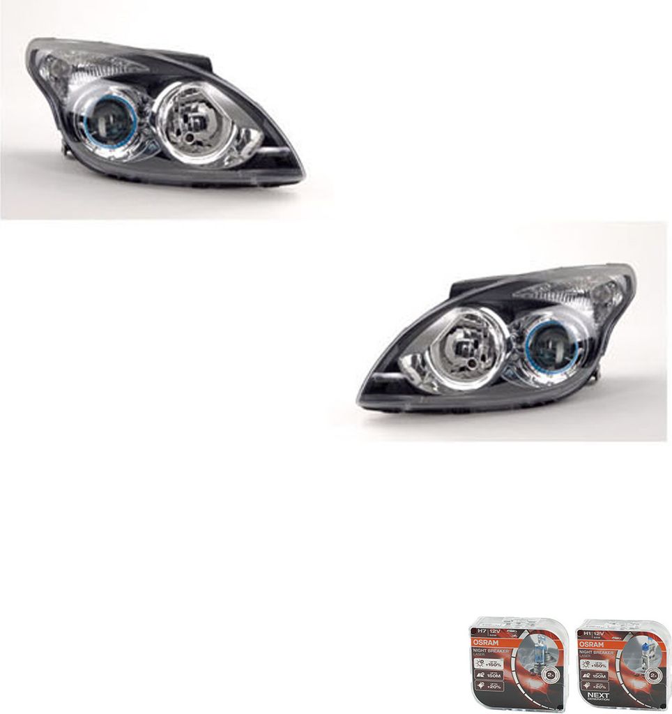 Johns, Scheinwerfer + Osram Night Breaker Laser passend für Hyundai i30 10 - 11Satz L R 921012R000 921022R000