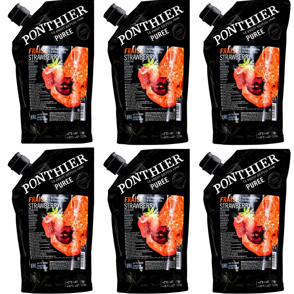 Ponthier ERDBEEREN PÜREE Camarossa-Mara-des-Bois-Beeren 6x Produktbild 