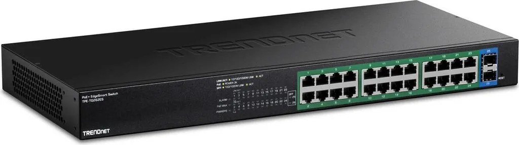 Switch PoE+ 26 Ports Gigabit Administrable EdgeSmart pour Réseau Pro RJ45