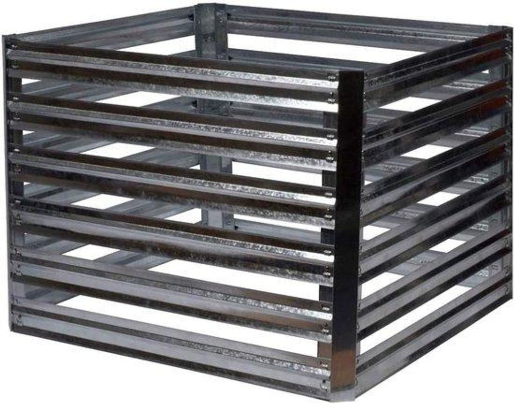 Gelöschtes Metall-Compost-Container - 93 x 93 x 70 cm