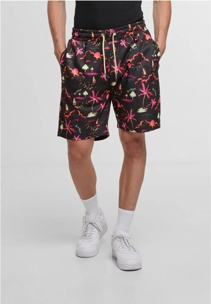 Short Noir Just Rhyse Waikiki XL avec Cordon de Serrage et Poches Cargo