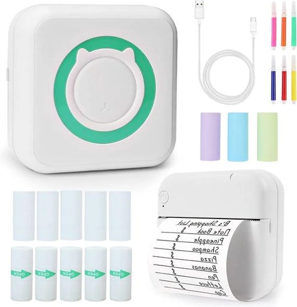 Imprimante de poche Bluetooth pour étiquettes et notes - 200 dpi Pro