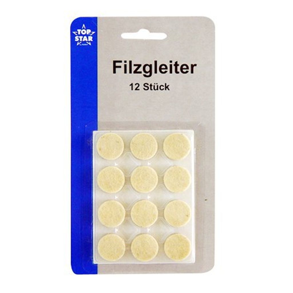 Filzgleiter 12 Stück 19 mm rund Produktbild 