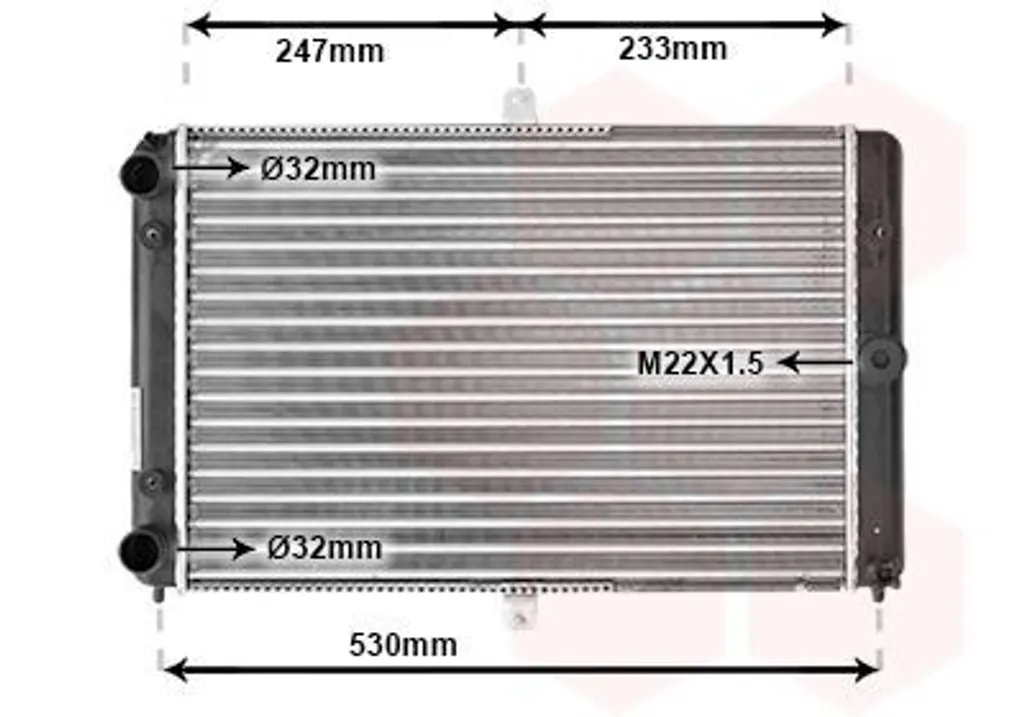 Évitez la surchauffe : Radiateur VAN WEZEL 26002008 pour LADA SAMARA