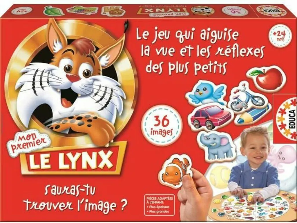 My First Lynx Educa 15492 - Jeu avec Plateau Modulable et Grosses Pièces