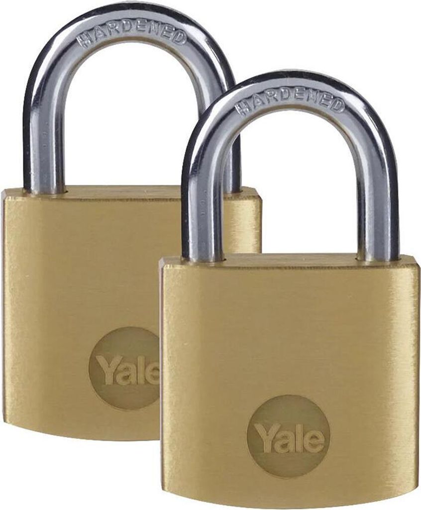 Yale 2x Vorhängeschloss mit Schlüssel, Messing, 40mm, 3 Produktbild 