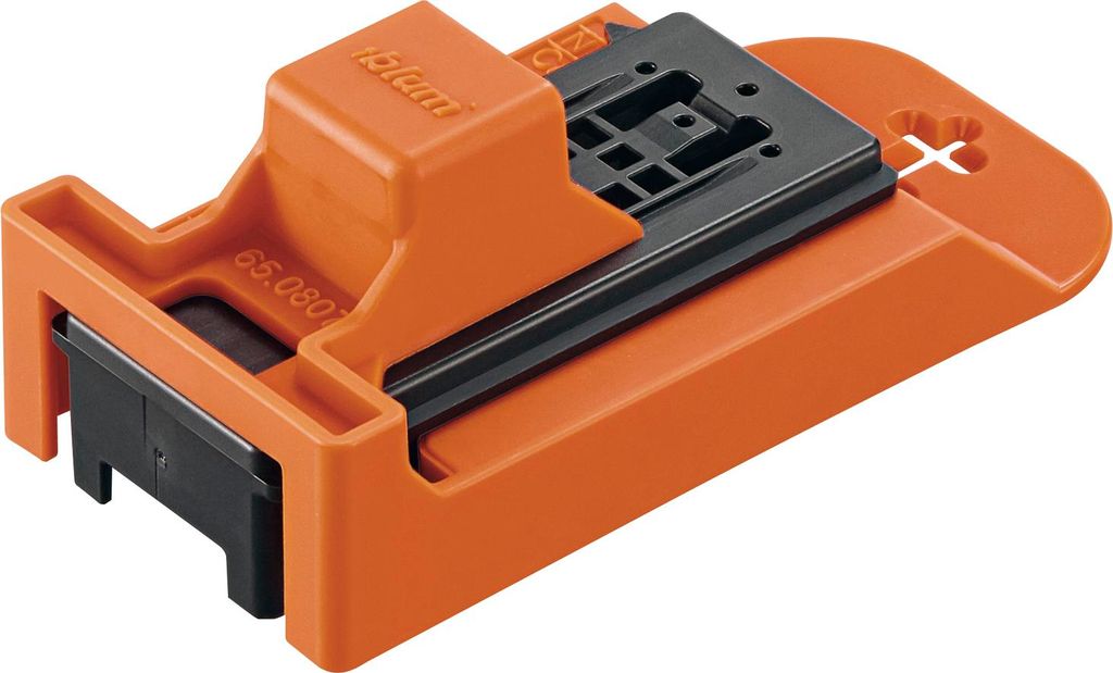 Blum Carlbloxx Bohrlehr Bohrhilfe Schließkasten für Legrabox Kunststoff orange