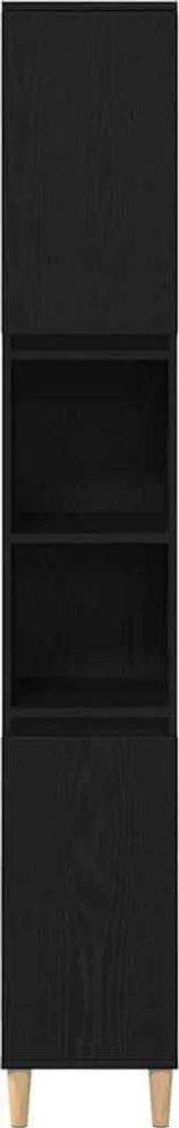 Mobile Bagno Colonna Rovere Nero 30x30x190 cm - Maison Exclusive - 7