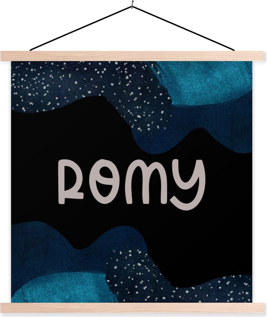 MuchoWow Textilposter Romy - Pastell - Mädchen 40x40 cm mit holzfarbenen Rahmen - Posterleiste