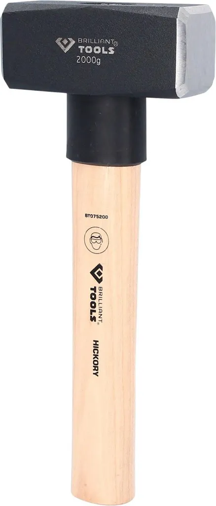 Gros marteau à main 2kg manche bois hickory pour travaux de mécanique auto