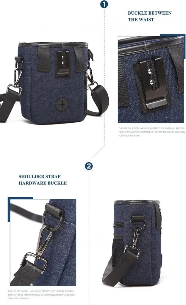 Borsa Porta Snack INF Denim - L'Eleganza nell'Addestramento Canino - 5