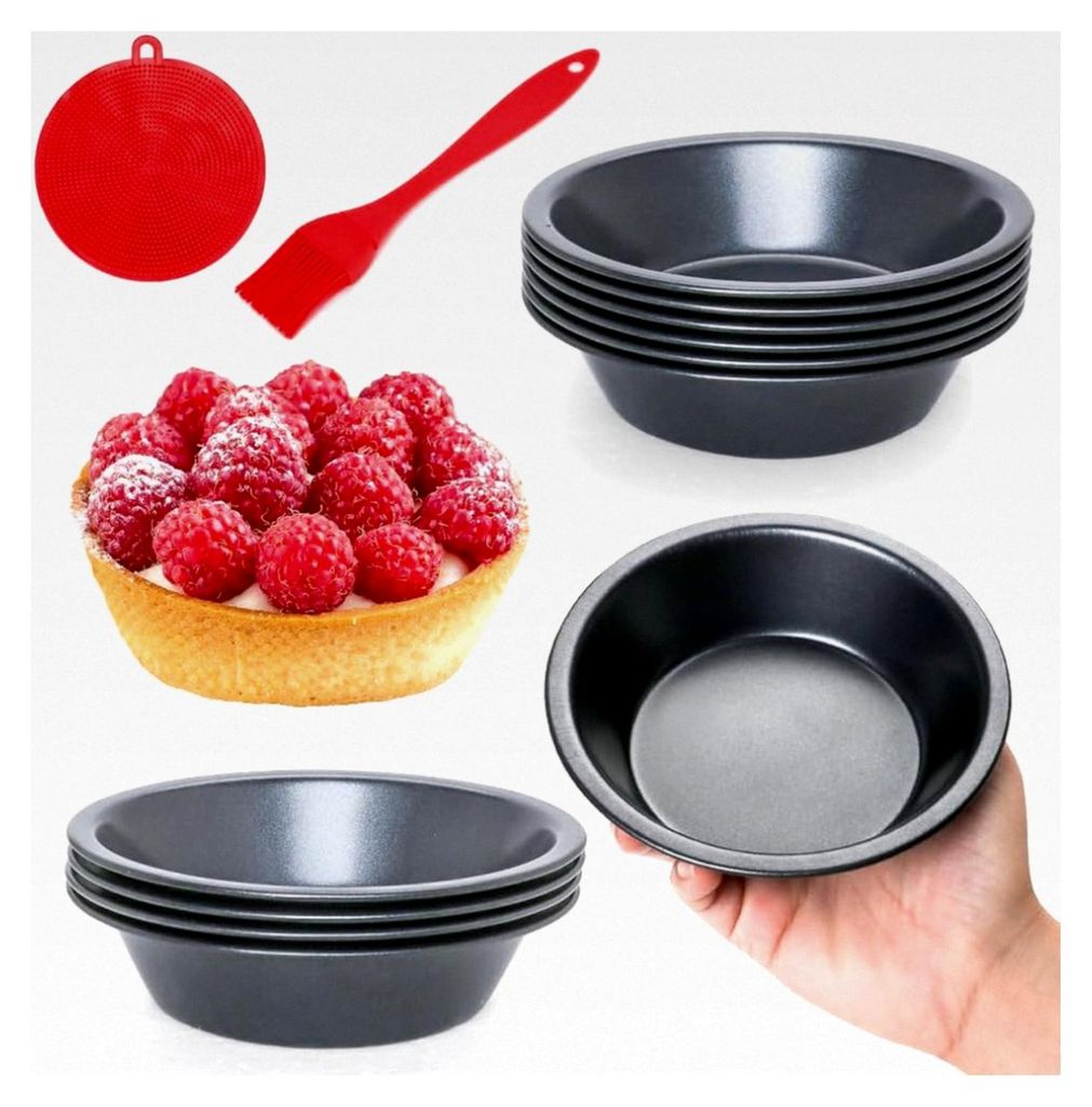 12 Stück Mini Quicheform, Ø12cm Tarteform mit Antihaftbeschichtung