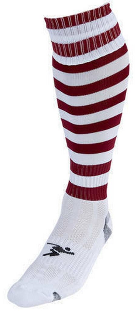 Precision - "Pro" Fußballsocken für Kinder RD274 (35,5 EU - 39,5 EU) (Weiß/Weinrot)