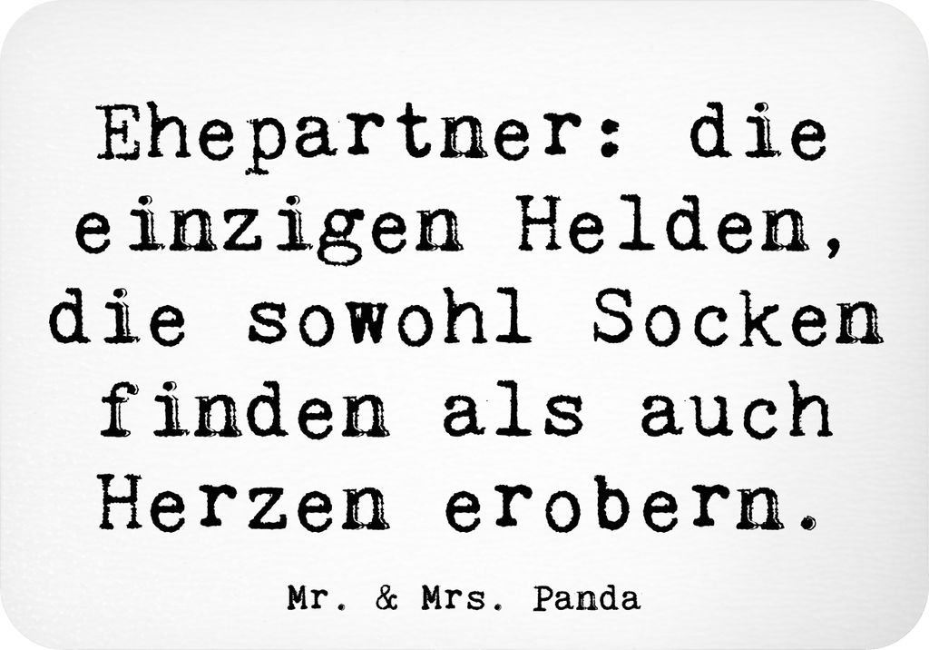 Mr. & Mrs. Panda magnet Spruch Ehepartner Helden - Weiß - Geschenk, Zusammengehörigkeit, Zusammenhalt, Dankeschön, Geburtstage, Alltagshelden, F...
