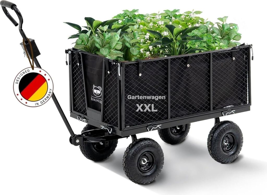 Bollerwagen All Black 205L | HxBxT 96x53x105cm | Traglast Produktbild 