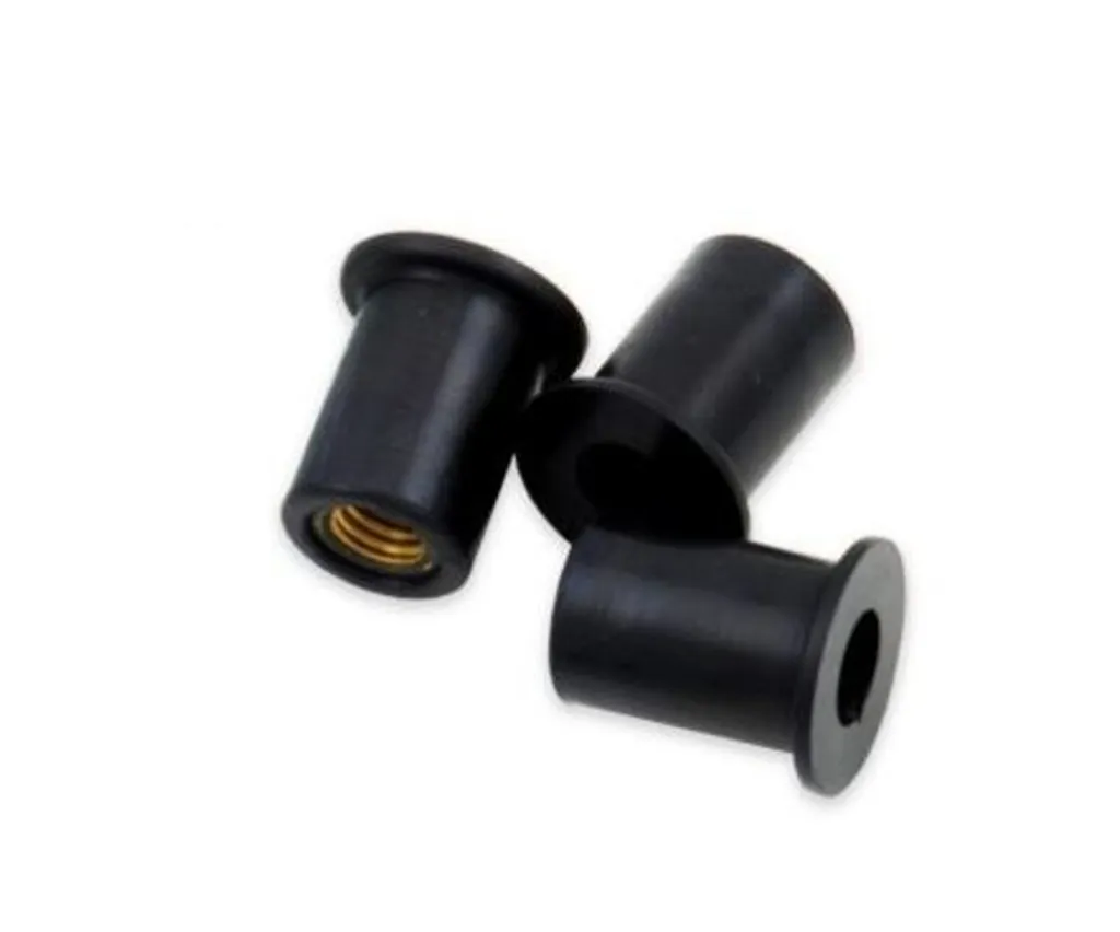 Stop Vibrations : 50 Écrous Caoutchouc BOLT Noirs pour Carénage Moto