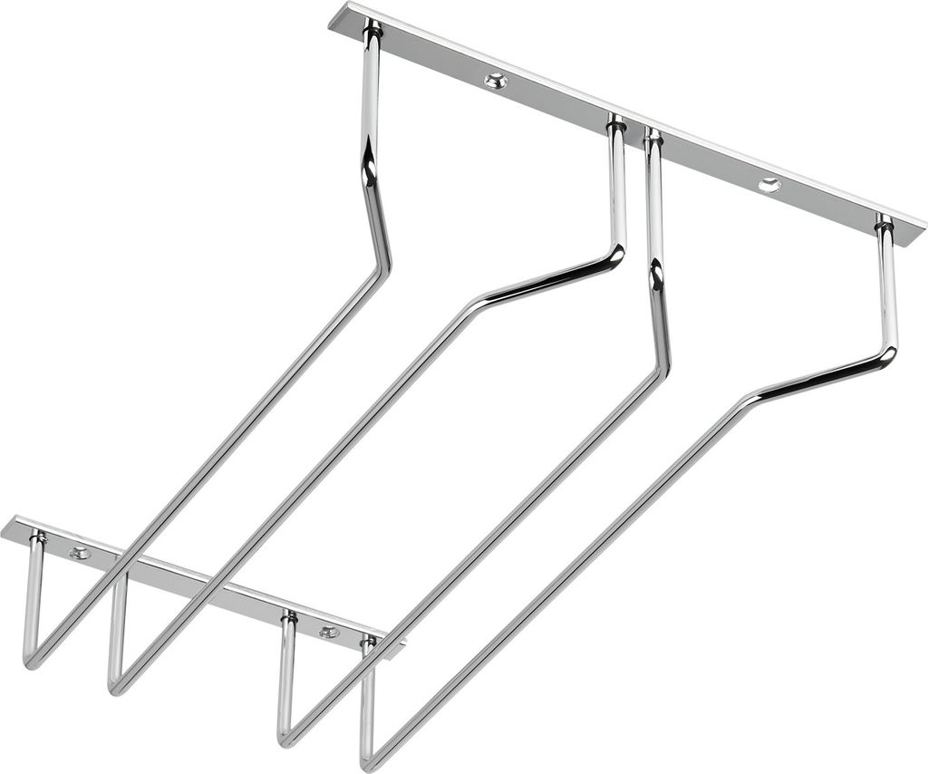 Gläserhalter für 2 Glasreihen 235 x 355 x 70 mm Chrom poliert Halterung für Küche Bar Restaurant Kneipen Café Bierglashalter von SOTECH