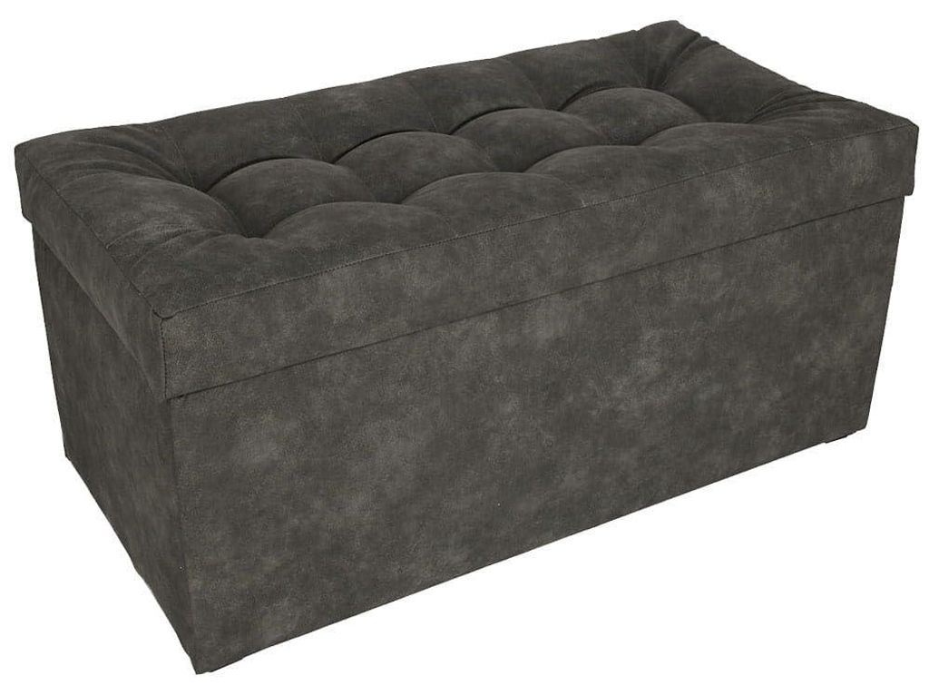 MG Design, šedá taburetka s úložným priestorom, 45x90 cm - Obrázok produktu 