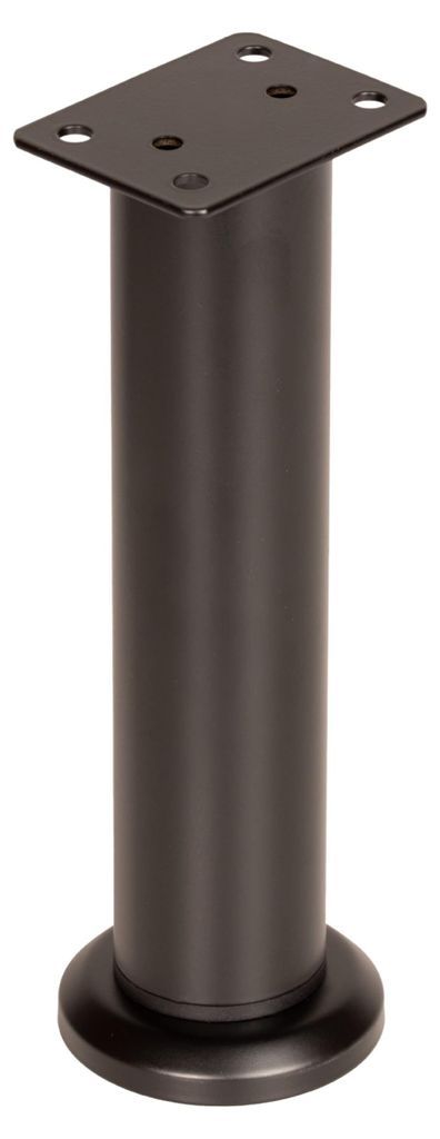 Nóżka meblowa regulowana 18 - 30 cm czarna prosta metalowa Zdjęcie produktu 