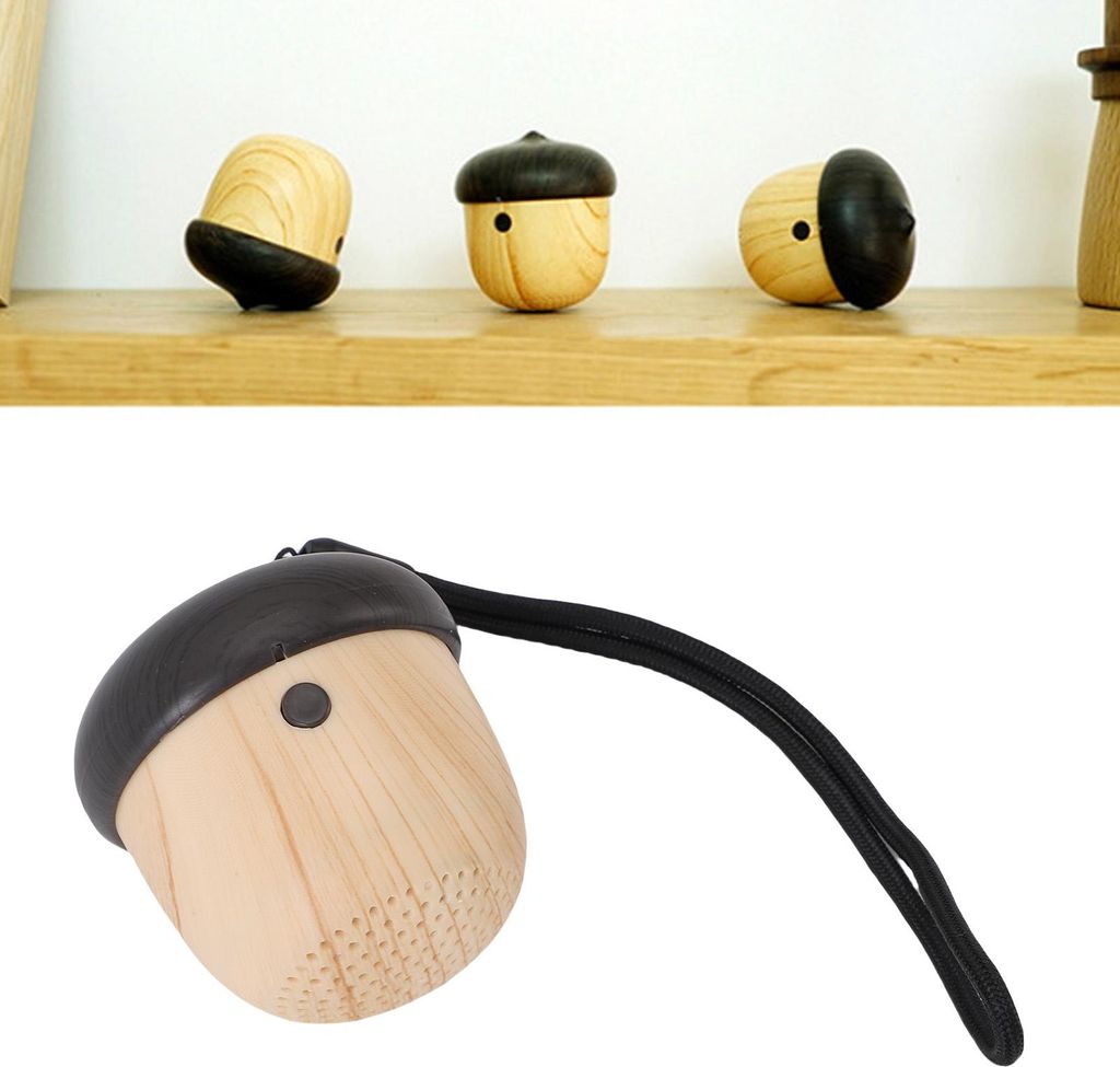 Tragbarer Lautsprecher Leistungsstarker Bass Nussform Kabelloser Bluetooth-Lautsprecher für Auto Outdoor Reisen Wandern
