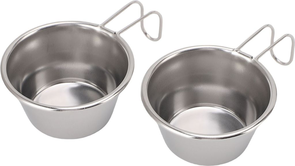 2PCS Mini Camping Tassen Edelstahl kleine Stapeltasse mit Griff für Outdoor Picknick Wandern
