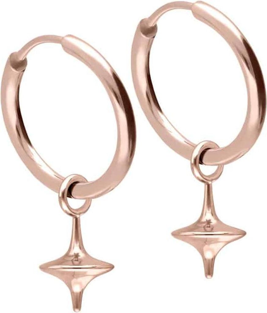 Chirurgenstahl Ohrclicker Creolen KREISEL RoséGold Innendurchmesser: 12mm + Designstärke: 1,6mm