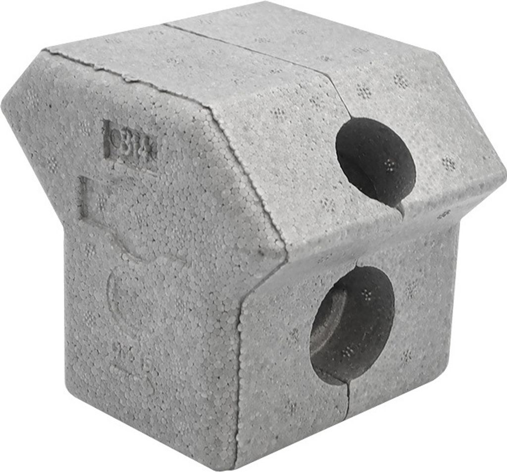 Dämmschale aus Neopor 1/2" bis 2" für JS-Freistrom-und KFR-Ventile und Rückflussverhinderer in verschiedenen Größen