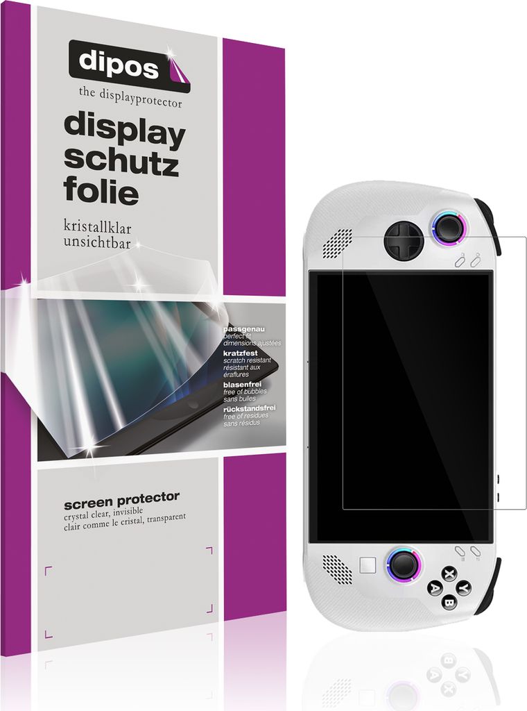 2x Schutzfolie für Lenovo Legion Go S klar Displayschutzfolie Folie Display Schutz dipos