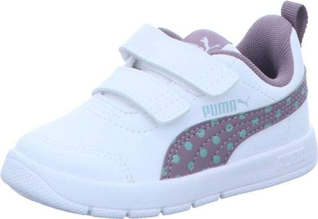 Puma courtflex v3 dotty v Mädchen Sportschuh in Weiß, Größe 24