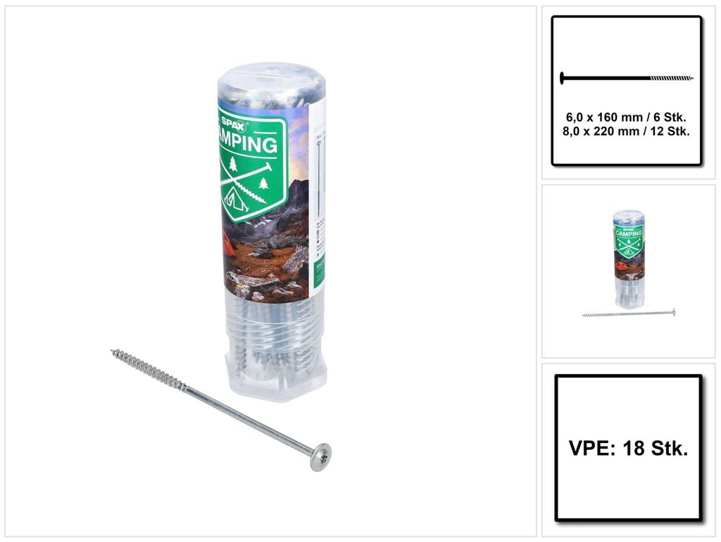 Spax 4000009100019 ZELTSCHRAUBEN SET Zdjęcie produktu 
