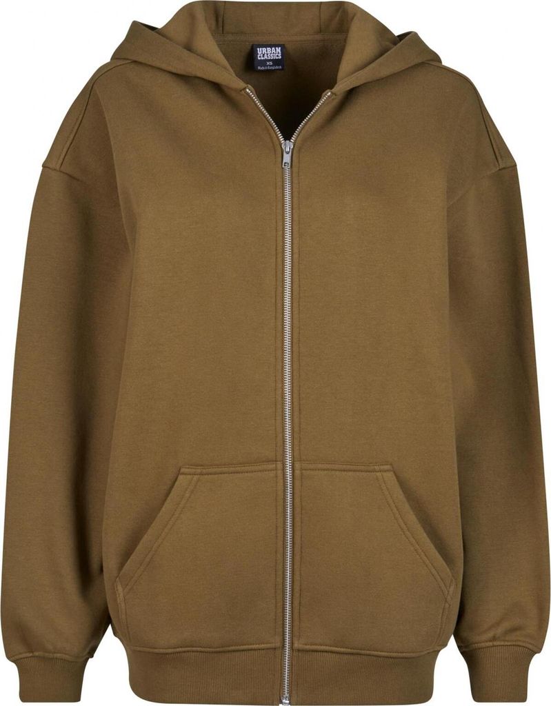 Urban Classics TB5036 | Ladies Oversized Zip Hoody Damen Zip Kapuzenpulli - Farbe: summerolive - Größe: L