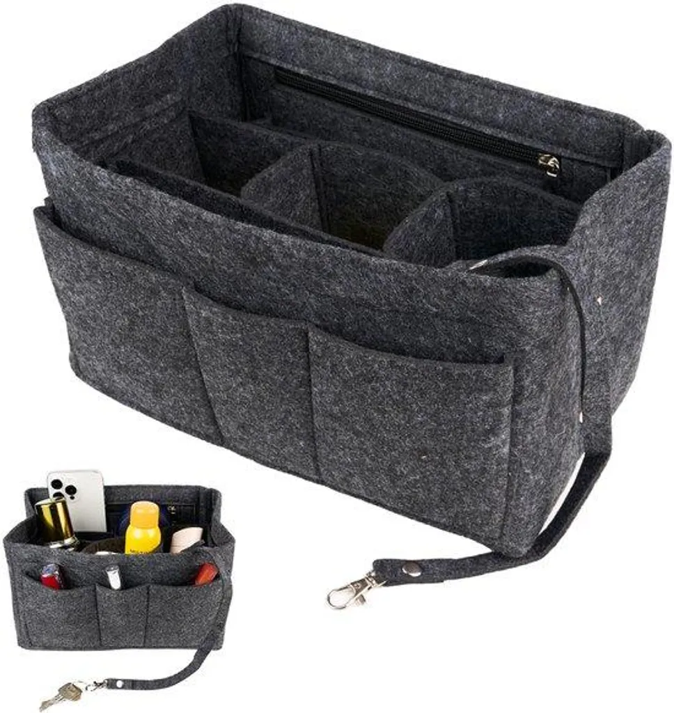 Organiseur de sac à provisions gris foncé - Lot de 2 séparateurs compacts