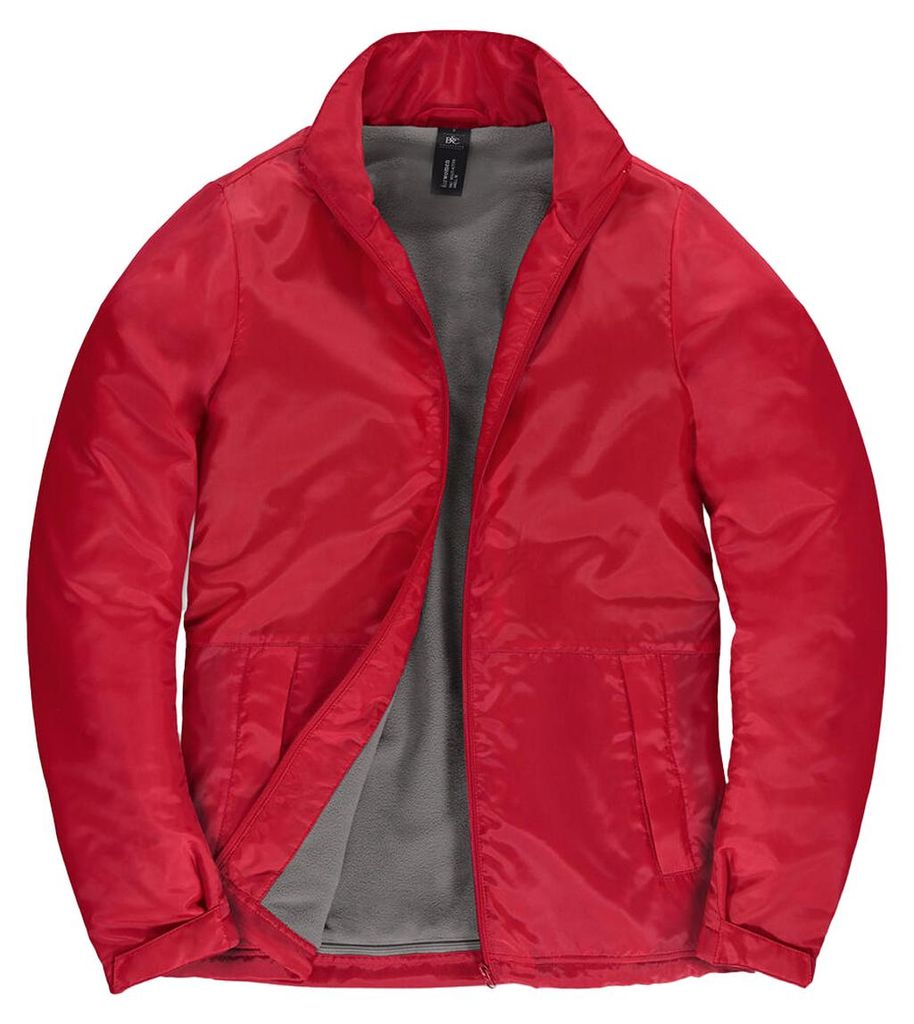 B&C - "Multi-Active" Jacke für Damen FK2678 (M) (Rot/Warmes Grau)