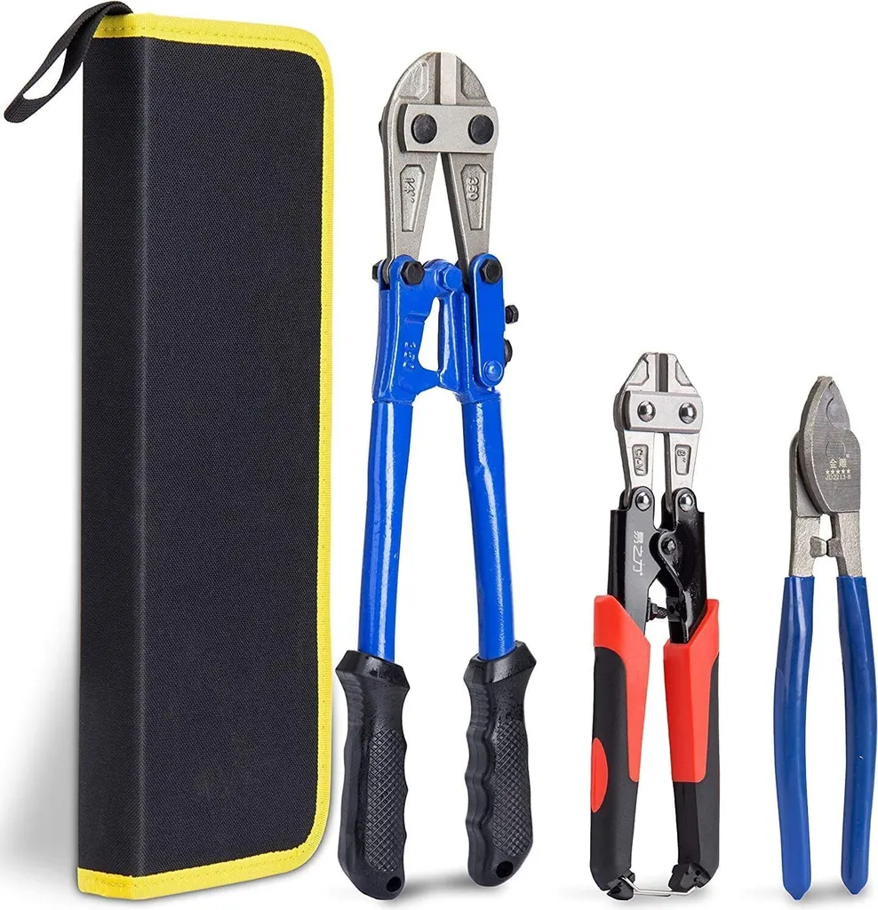 Lot de Pinces Coupe-boulons Robustes en Acier avec Manche Ergonomique