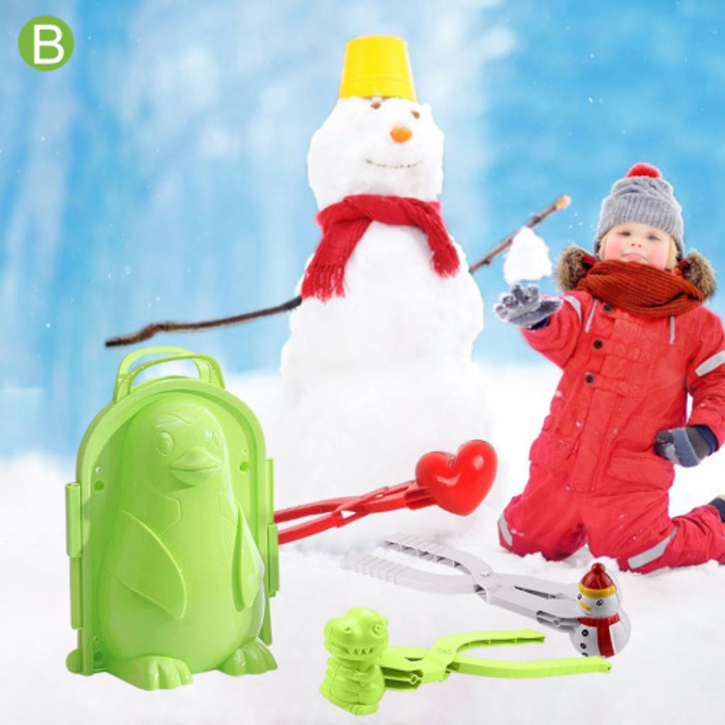 2Stück Schneeball Maker Clip Schnee Sandform für Kinder Outdoor Winter Spielzeug 