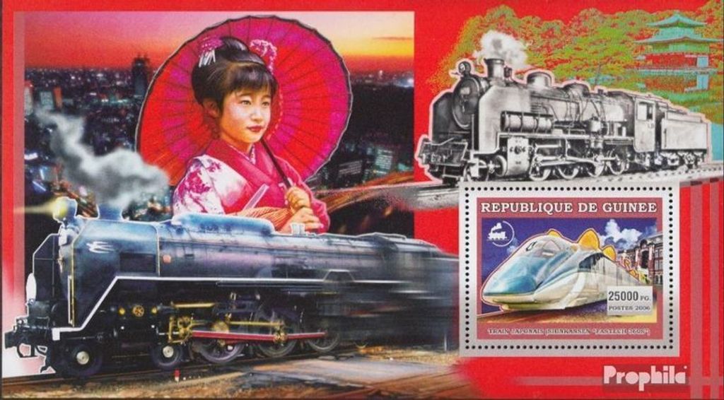 Briefmarken Guinea 2006 Mi Block 1047 (kompl. Ausgabe) postfrisch SHINKANSEN FASTECH 360S