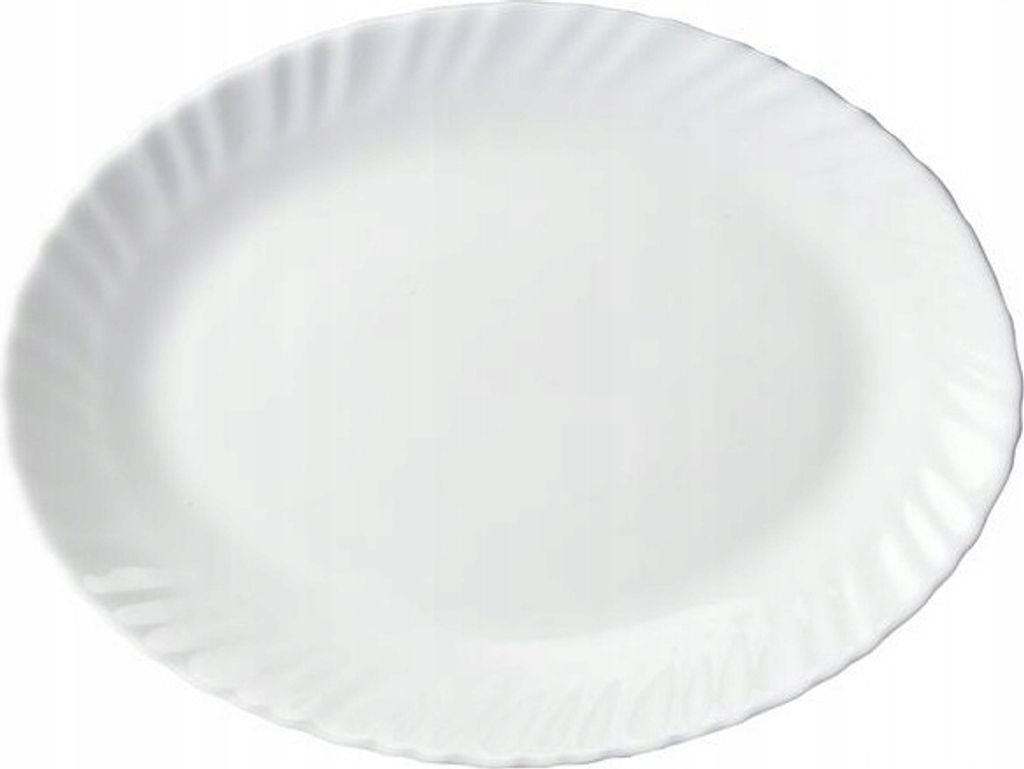 Ovaler Servierteller BIANCO 25,5 cm, weiß, für Wurstwaren, Vorspeisen, Kuchen