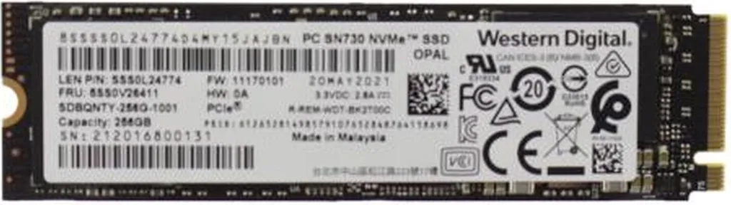 SSD 256 Go Crypté Lenovo Toshiba - Sécurité des Données et Rapidité