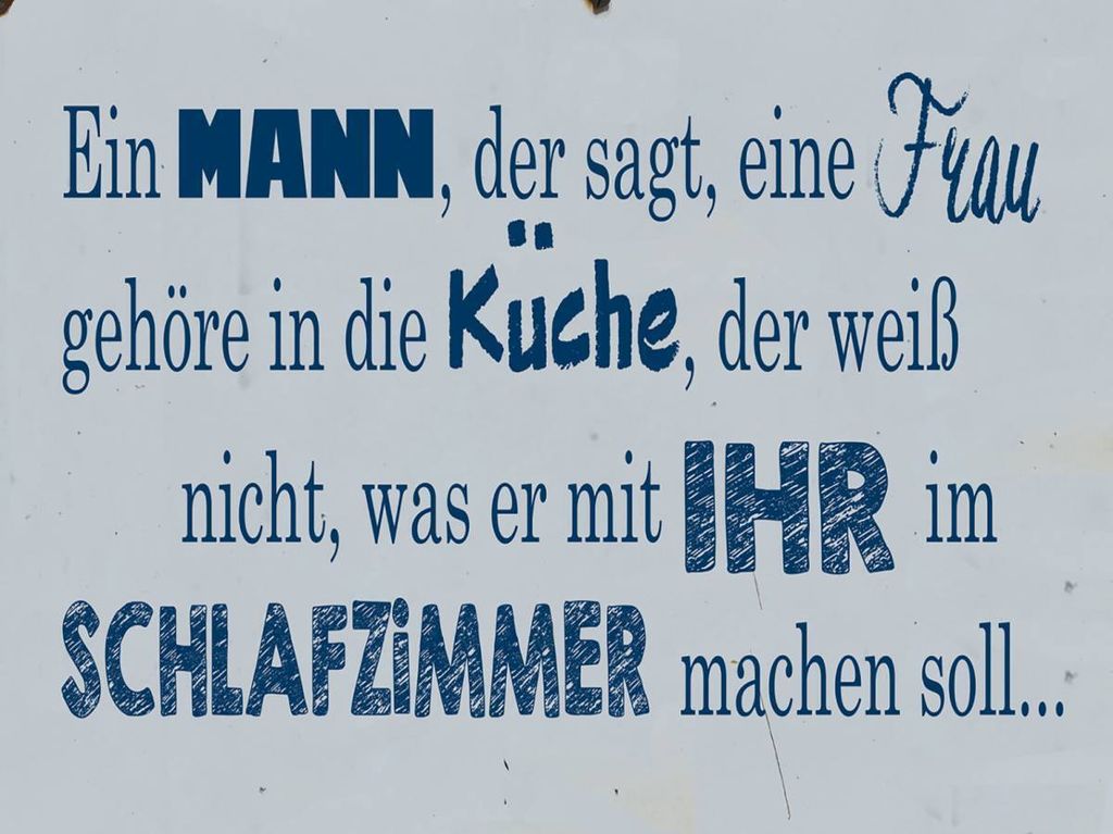 vianmo Holzschild 30x40 cm ein Mann der sagt Frau in Küche