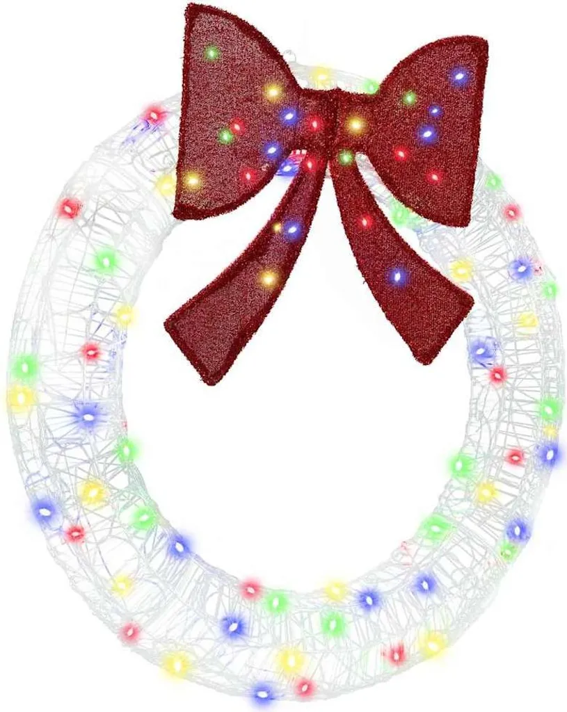 Couronne Lumineuse 80 LED Multicolores 92 cm : Finie la Déco Terne