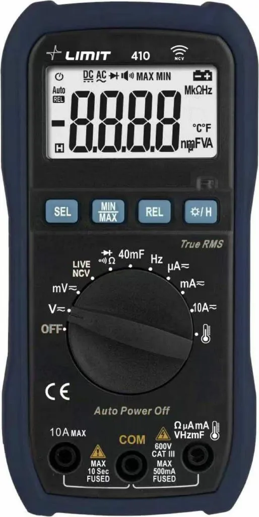 Multimètre électronique Limit DM 410 avec mesure de précision True RMS