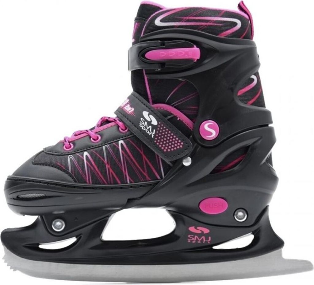 Nils Extreme Smart 4-in-1 Pattini Regolabili Per Bambini E Ragazzi – Pattini Inline, Ghiaccio, Quad E Triskate, Taglie 29-43, Cuscinetti ABEC7, Telaio In Alluminio, Bianco/Rosa