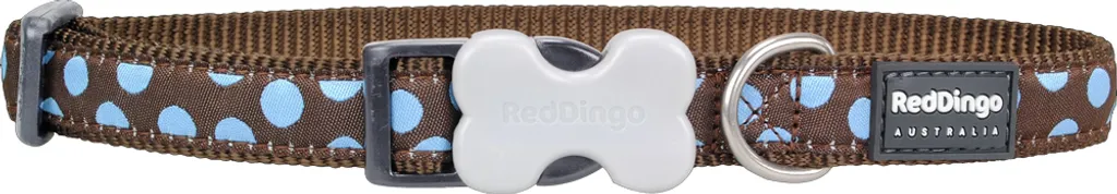 Collier Chien Red Dingo Blue Dots avec Boucle Bucklebone Solide - 3