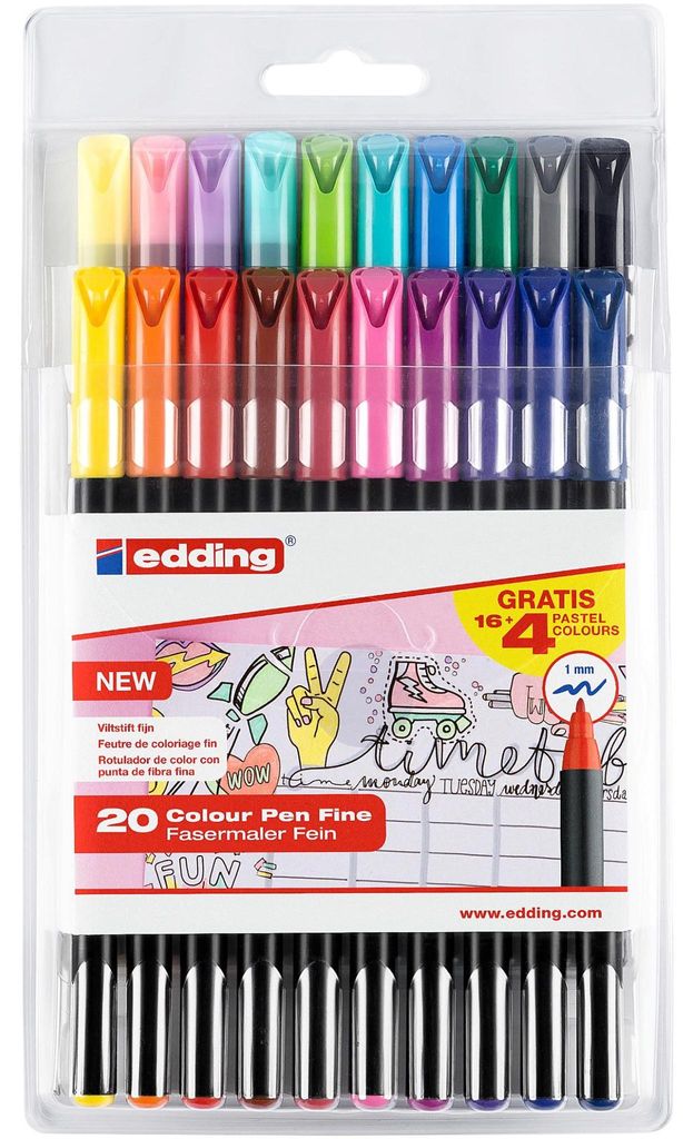 edding Fasermaler 1200 4-1200-20-999 sort Produktbild 