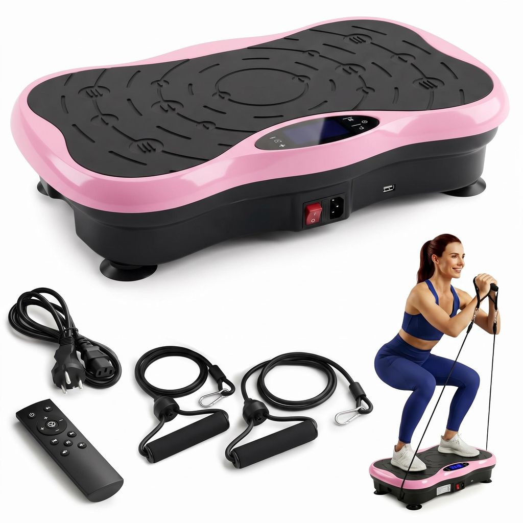 Extralink Moonwalk SpinMove Rosa Vibrationsplatte Fitness, Produktbild 